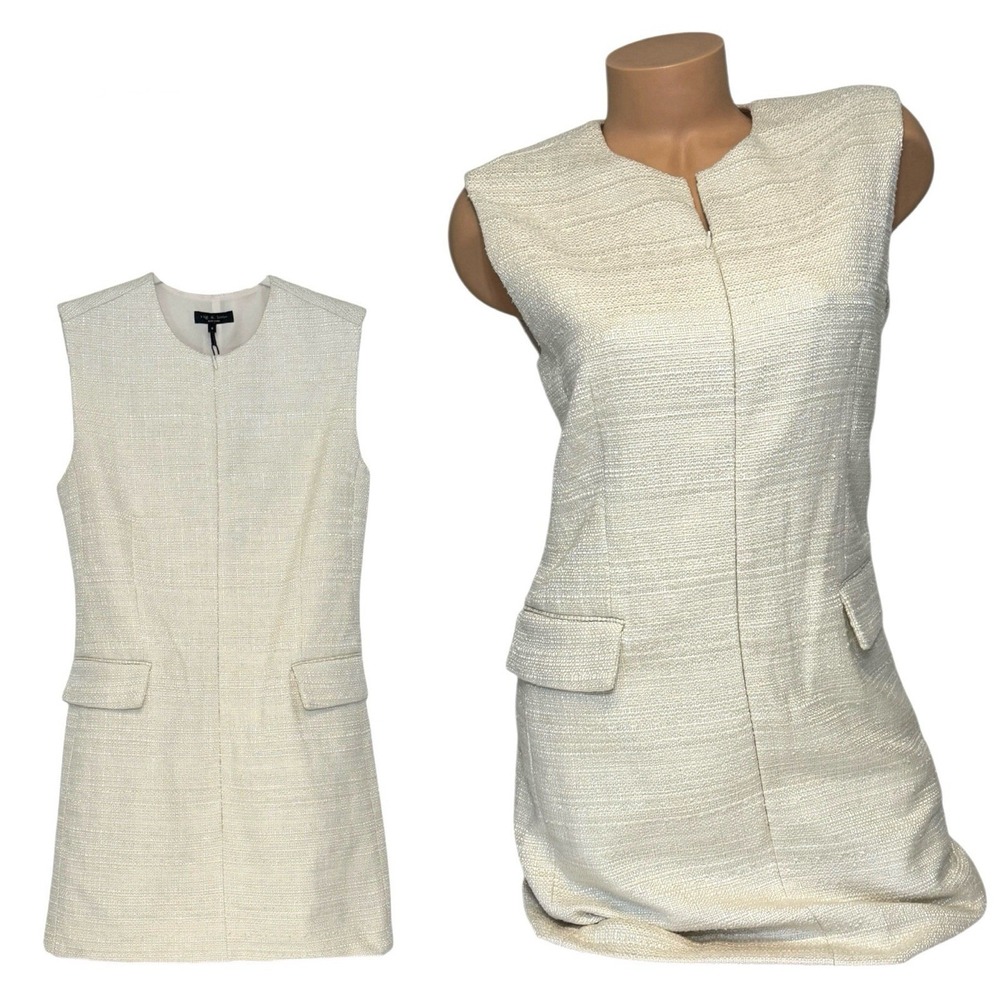 Rag & Bone Women's‎ Size 6 Roslyn Mini Shift Dress Sleeveless Front Zip Closure